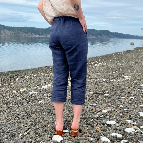 SOLD Pleated Linen Trousers - Picture 3 of 10